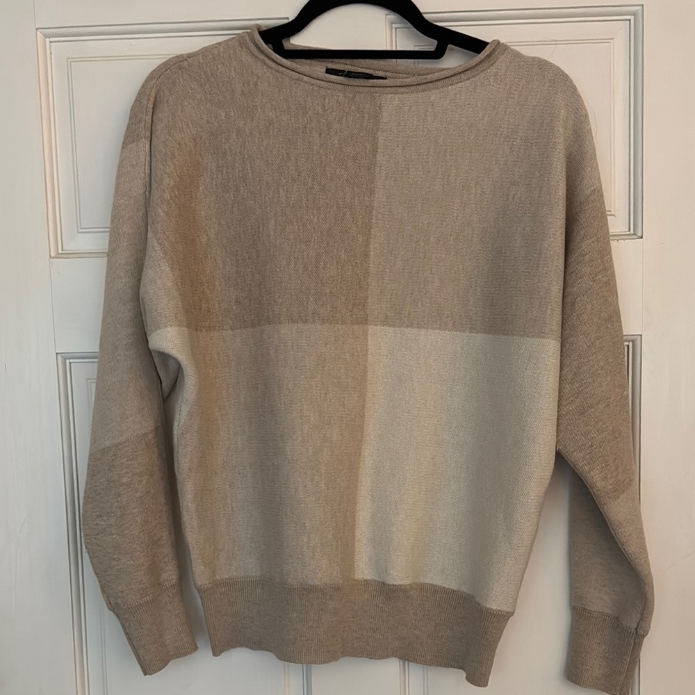 Colorblock Sweater in Neutral Tones